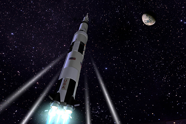 Start rakety Saturn 5